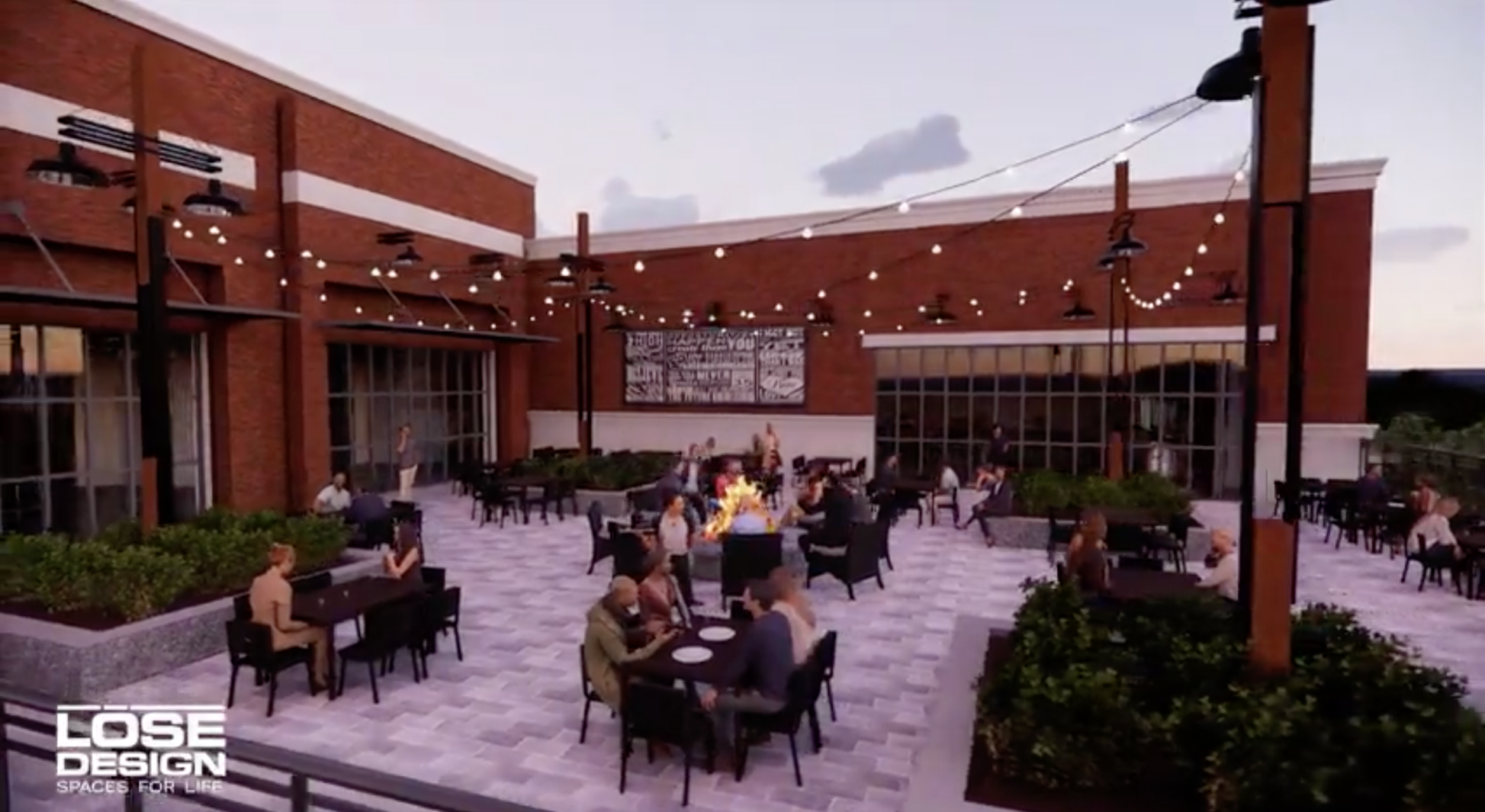 Franklin Sports Complex entertainment plaza rendering